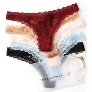 Intimately Free People Lace Thong 5 Pack